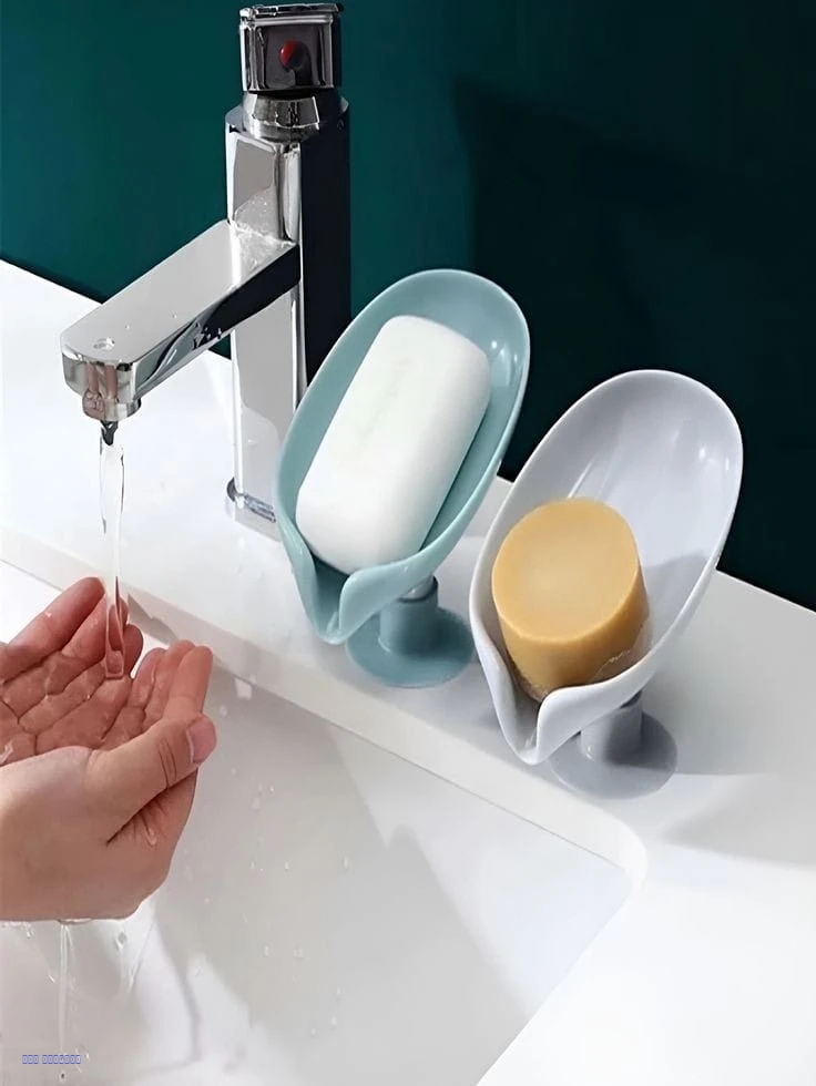 رف صابون لاصق بشكل ورقة شجرة – 2 قطع