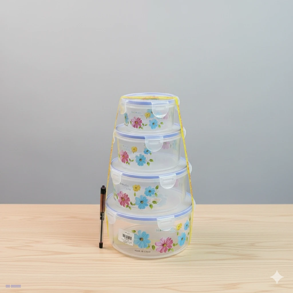 حافظات بلاستيكية مدوّرة – 5 قطع