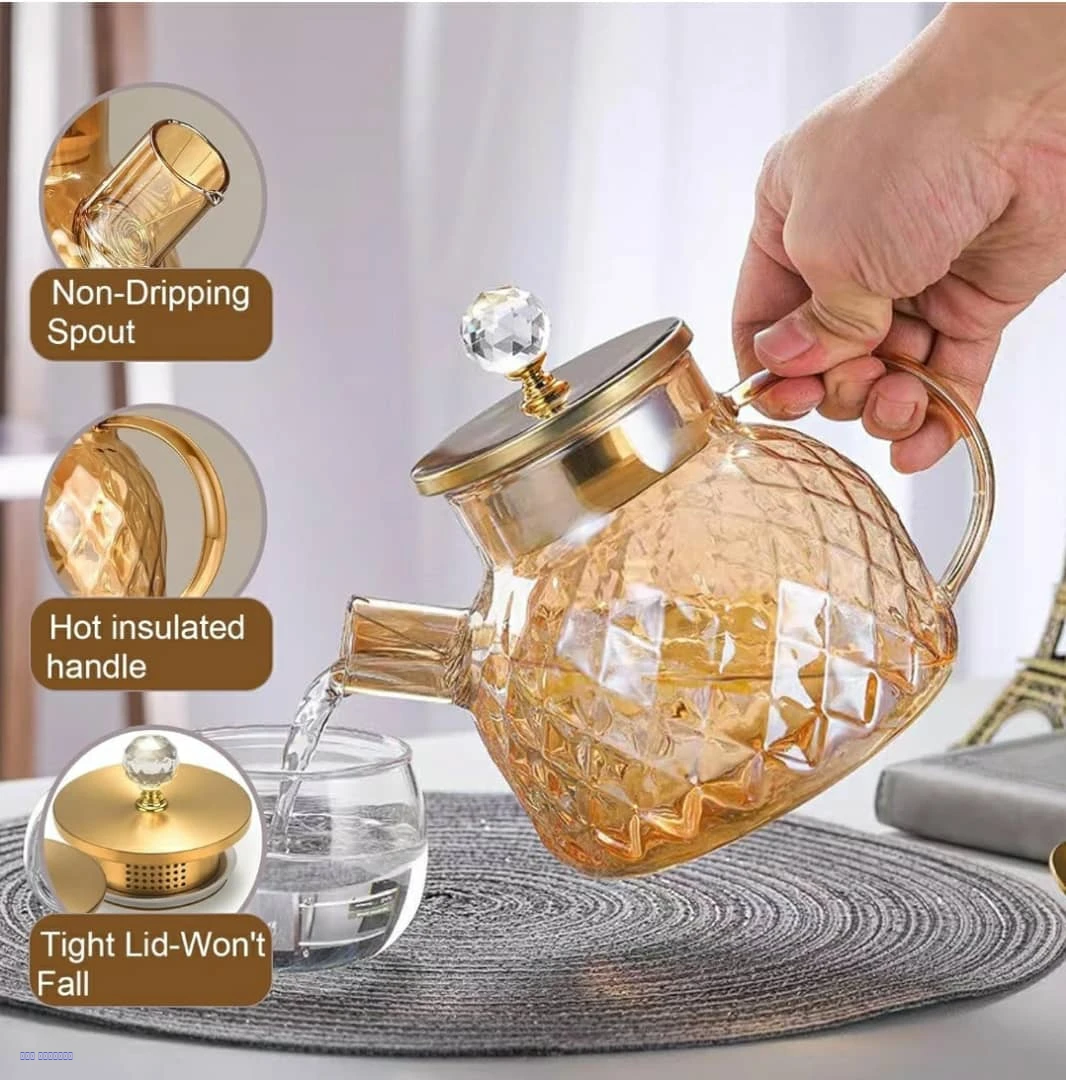 كتلي زجاج حراري ذهبي