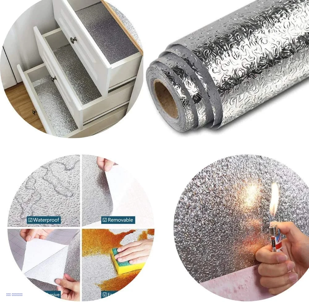 رول حراري لاصق فضي