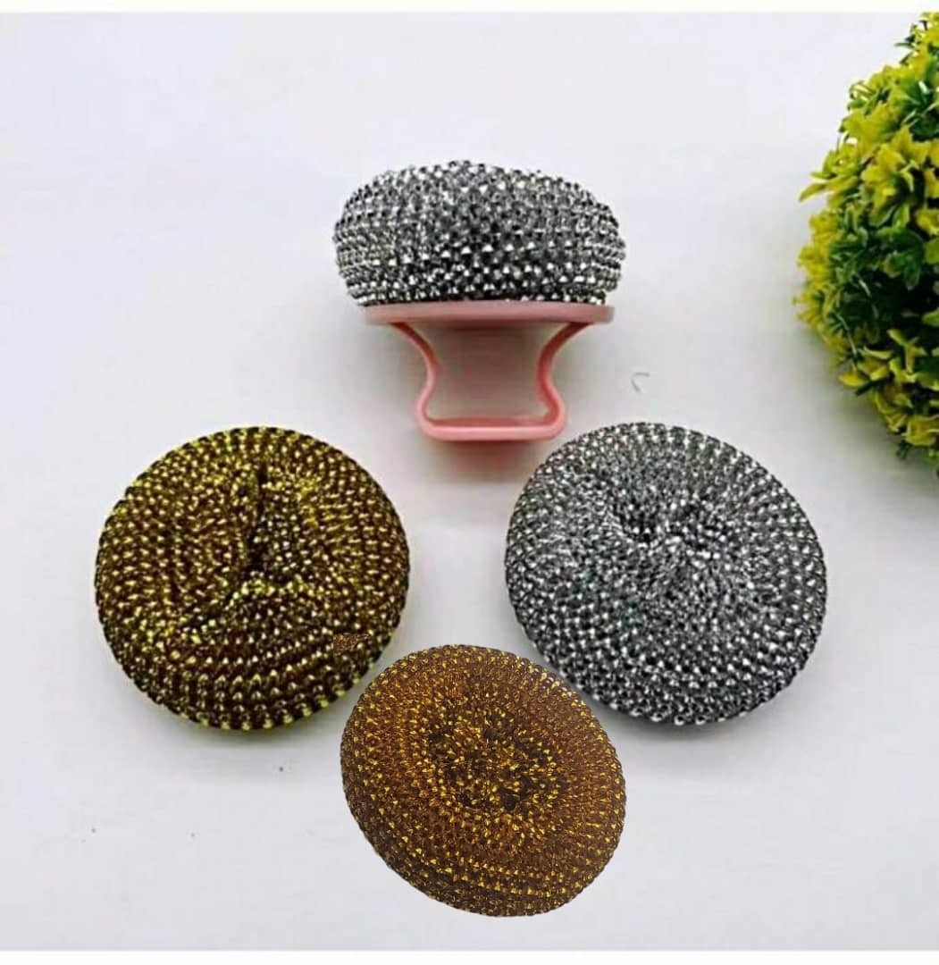 سلك صحون مع مقبض بلاستيك - 4 حبات