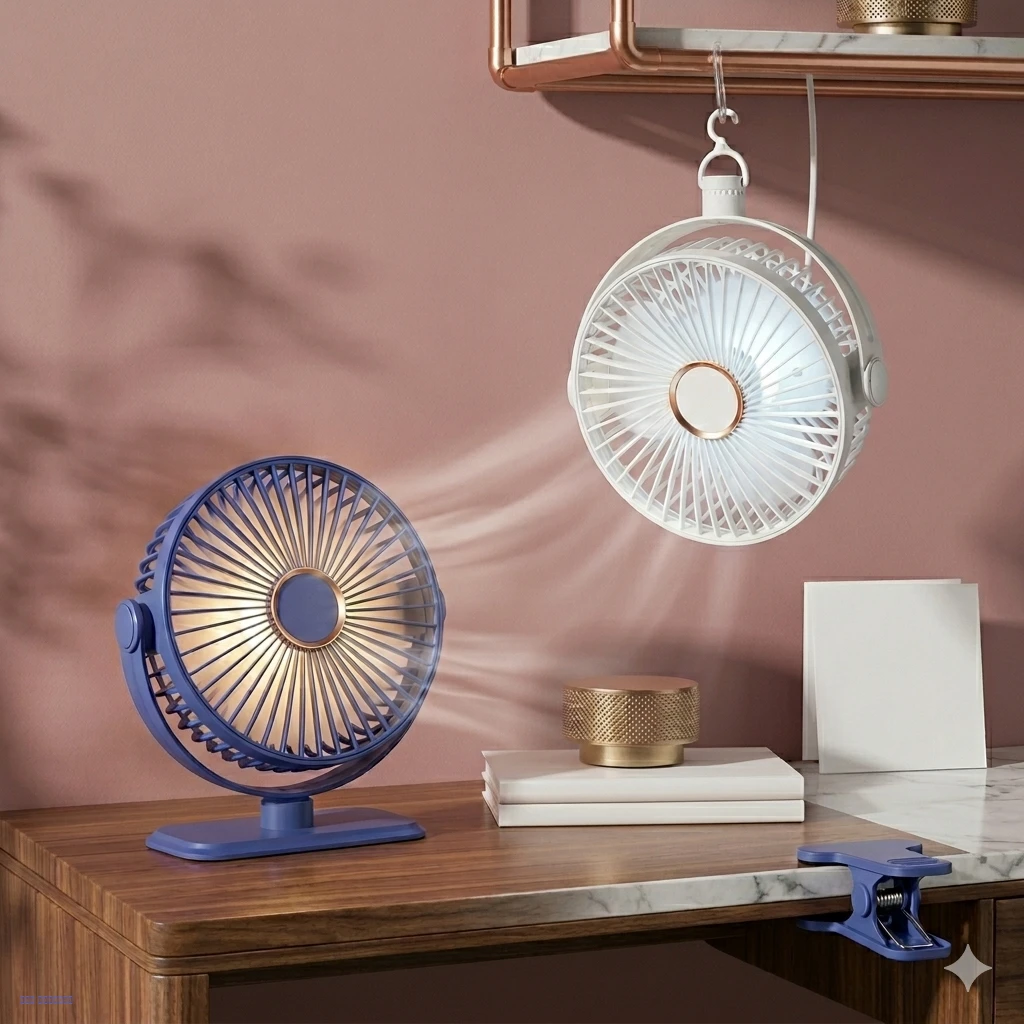 مروحة صغيرة محمولة بإضاءة – Pierre Cardin