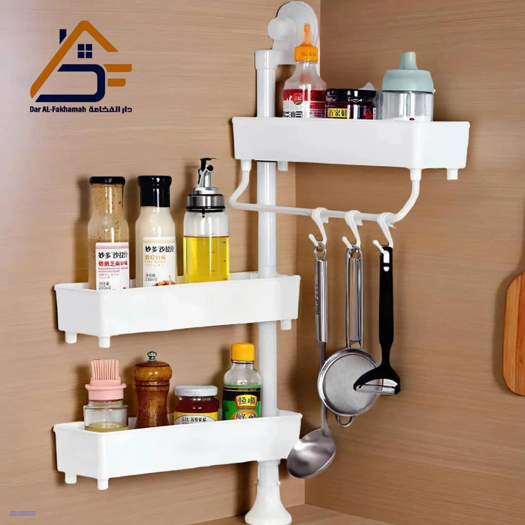 رف زاوية دوّار ثلاثي الاستخدام