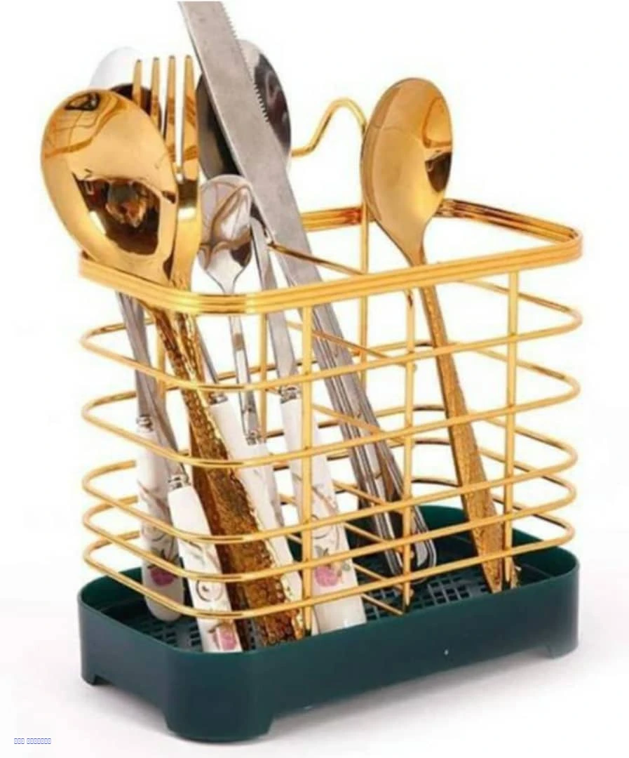 ستاند حامل ملاعق ستيل ذهبي – ذاتي التصريف
