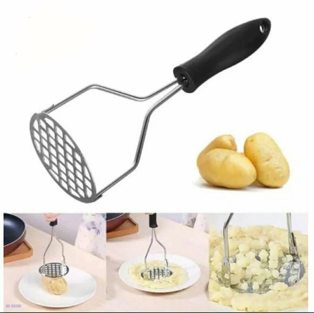 مهرس البقوليات والبطاطس ستيل بمقبض بلاستيك
