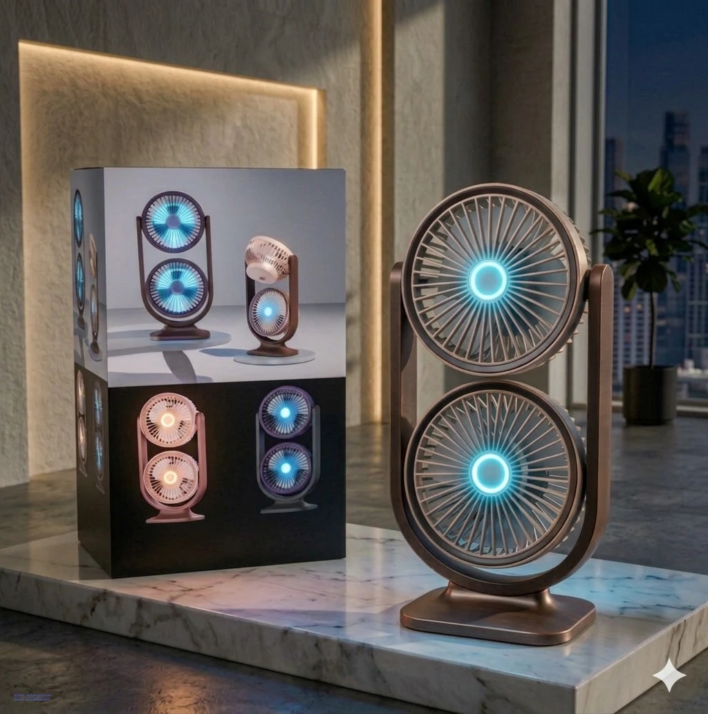 مروحة مكتبية مزدوجة