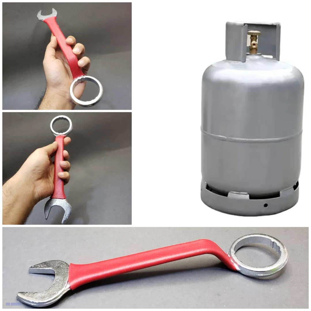مفتاح غاز + مفتاح ربط 2×1 (كروم)