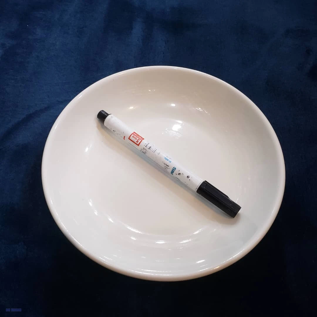 صحن سيراميك أبيض سادة